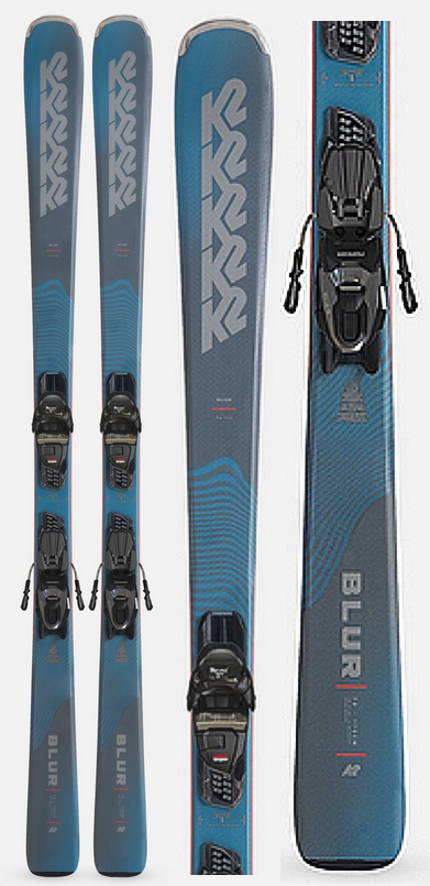 K2 Blur 76 Men's Skis with QuikClk M3 10 Compact Bindings 2026