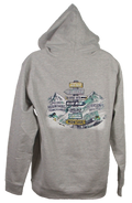Pocono Mountain Ski Areas Medium Weight Hooded Sweatshirt