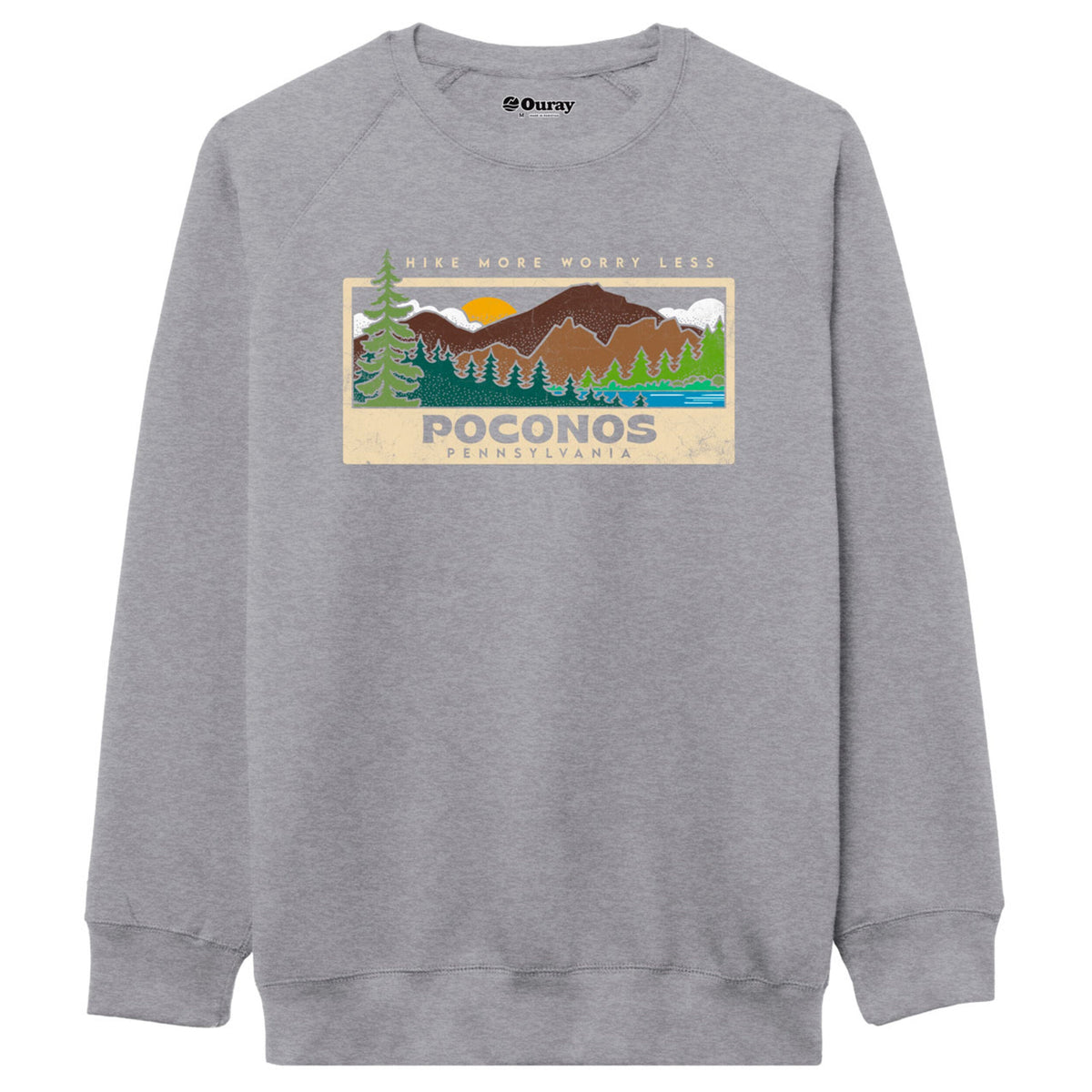 Hike More Worry Less Crewneck Sweatshirt