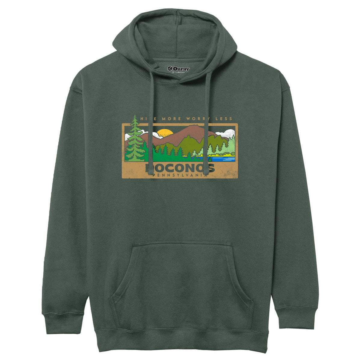 Hike More Worry Less Hooded Sweatshirt