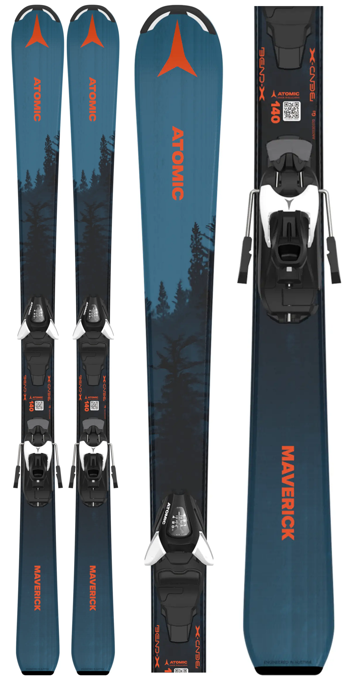 Atomic Maverick Jr. Young Adult skis with C5 Grip Walk Bindings 2026
